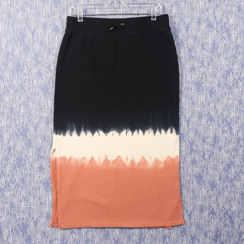 Lauren Ralph Lauren Tie Dye Maxi Skirt Navy Peach Sideโ Slits Womens 30 x 32